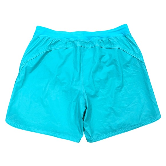 Lands End Women's Swim Shorts w/ Built in Swim Brief Size 24W Turquoise Pockets - Picture 3 of 4